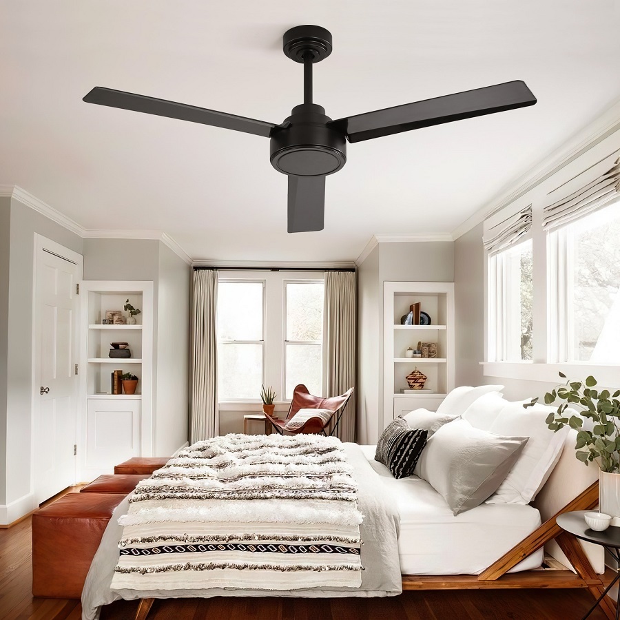 black ceiling fan no light