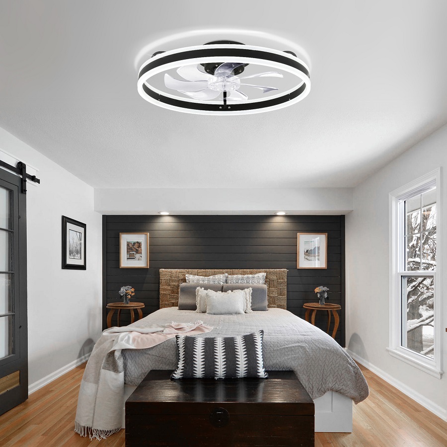 bedroom ceiling fan with light