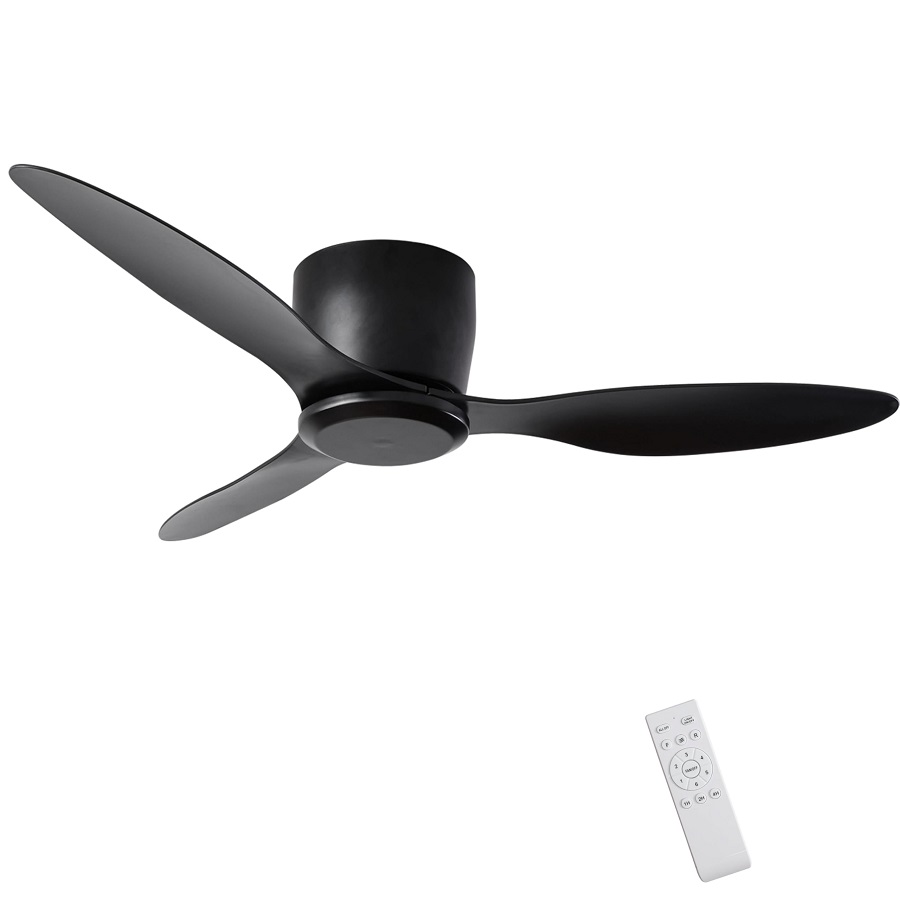 black ceiling fan no light