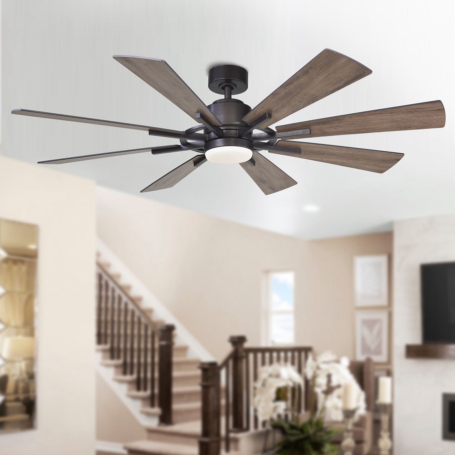 large ceiling fan with light