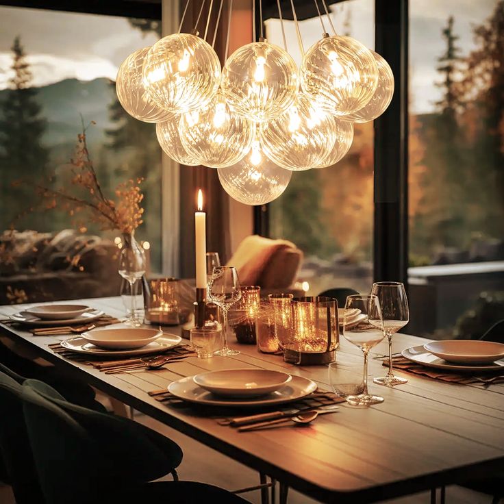 Orb chandelier