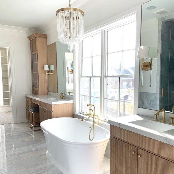 bathroom chandelier